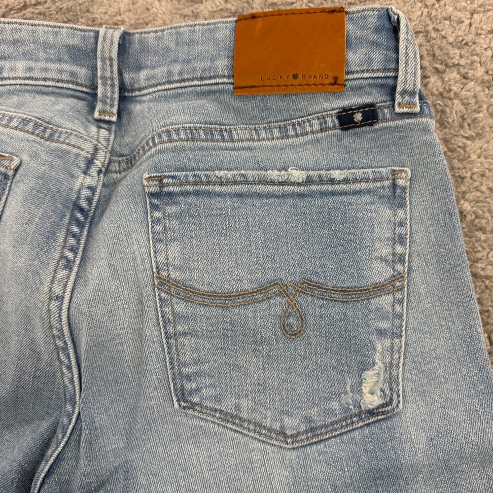 Lucky Brand Lolita Capri Jeans Womens 29x26 Light Wash Distressed 7W13491 Denim - Picture 12 of 12